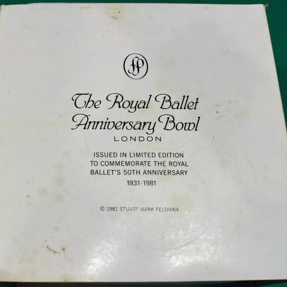Royal Ballet London 50th Anniversary Bowl Limited Ed. 1981 Stuart Mark Feldman - Picture 4 of 4
